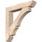 Ekena Millwork Balboa Slat Smooth Bracket w/ Offset Brace, Douglas Fir, 7 1/2"W x 40"D x 40"H BKT0806X40X40BOA06SDF - alternate 1